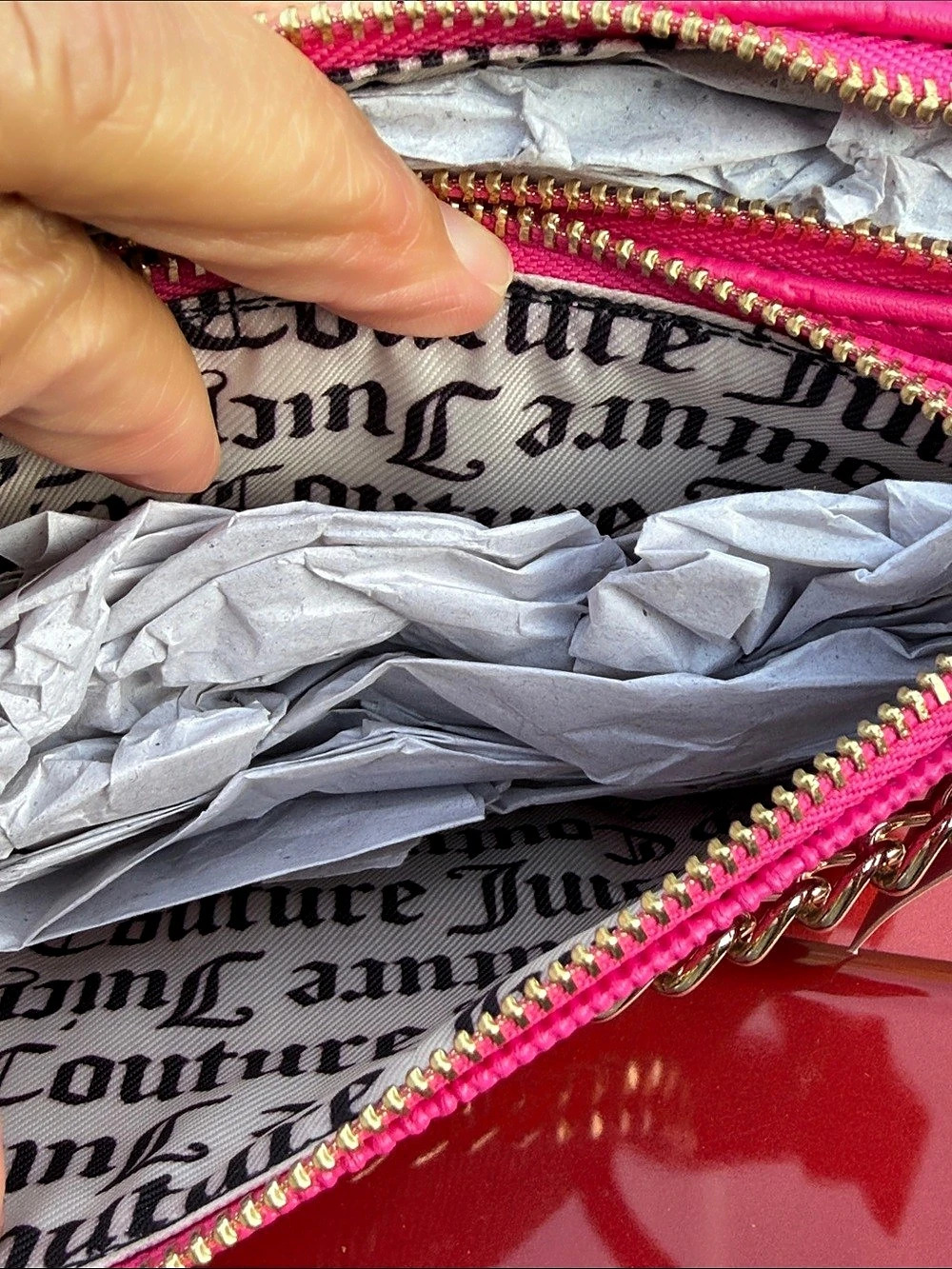 Juicy Couture Double Trouble Crossbody Bag in Pink NWT - Picture 4 of 8